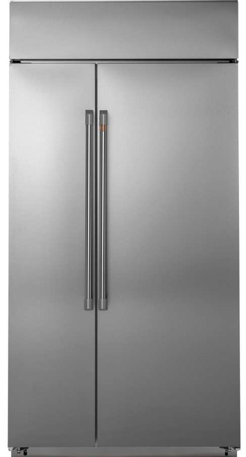 CSB48WP2NS1 Cafe 48" Smart Built In Side by Side Refrigerator - Stainless Steel with Brushed Stainless Steel Handles