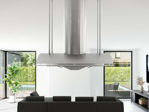 CTPE60CSX Zephyr 60" Designer Collection Trapeze Island Hood - Requires Blower - Stainless Steel