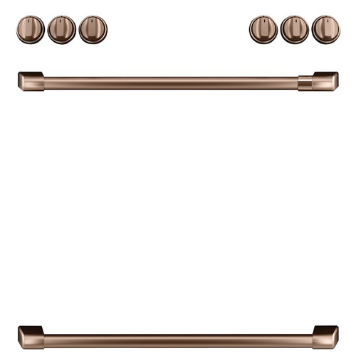CXFCGHKPMCU Cafe Front Control Gas Knobs and Handles - Brushed Copper
