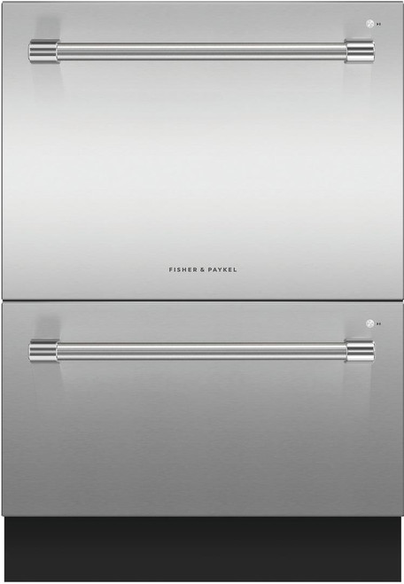 DD24DV2T9N Fisher & Paykel 24" Series 7 Professional Tall Double Drawer Dishwasher - 44 dBA - Stainless Steel