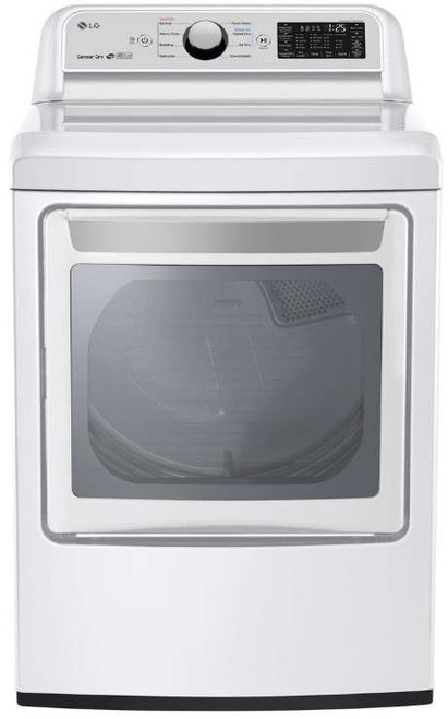 DLG7301WE LG 27" 7.3 cu.ft. Smart WiFi Enabled Gas Dryer with Sensor Dry Technology and EasyLoad Door - White