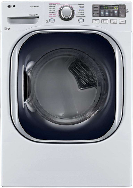 DLGX4371W LG 27" 7.4 cu. ft. Ultra Large High Efficiency Gas SteamDryer with SteamSanitary - White