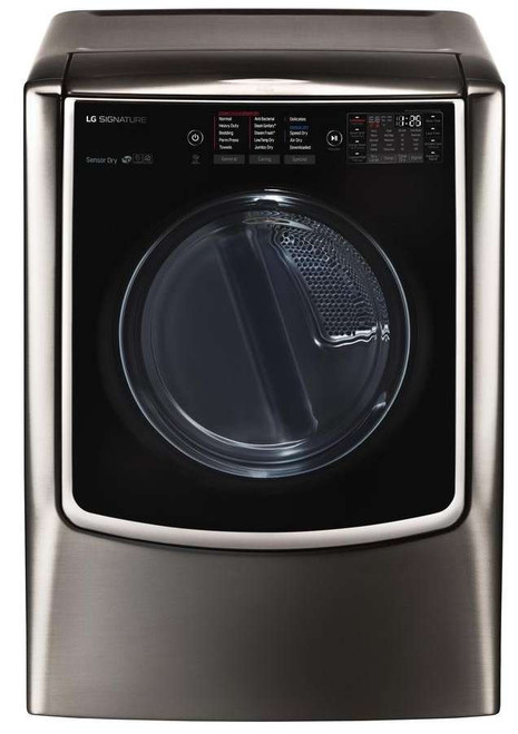 DLGX9501K LG Signature 29" 9.0 cu. ft. TurboSteam Series Gas Dryer with 14 Drying Programs and Speed Dry - Black Stainless Steel