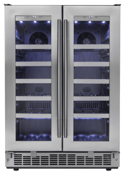 DWC047D1BSSPR Danby Silhouette 24" Napa French Door Wine Cooler  - Stainless Steel