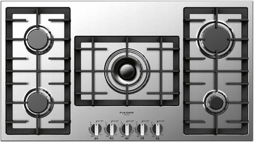 F4GK36S1 Fulgor 36" 400 Series Built-In Frontal Knob Gas Cooktop - Stainless Steel