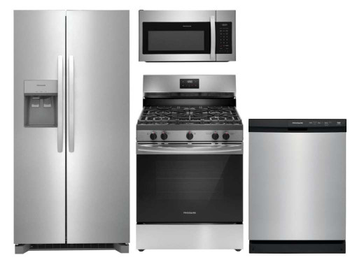 Package 14 - Frigidaire Appliance Package - 4 Piece Appliance Package with Gas Range - Stainless Steel