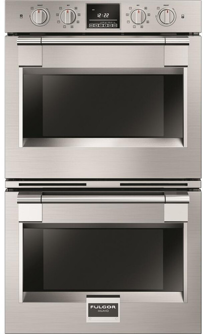 F6PDP30S1 Fulgor Milano 30" 8.2 cu. ft. Double Electric Wall Oven with Soft-Closing Door - Stainless Steel