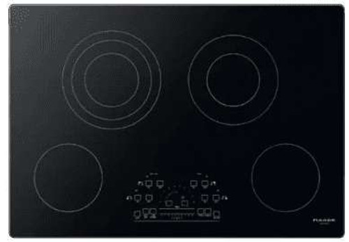 F6RT30S2 Fulgor Milano 30" Radiant Electric Cooktop with Touch Control and Brushed Aluminum Trim - Black