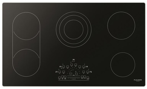 F6RT36S2 Fulgor Milano 36" Radiant Electric Cooktop with Touch Control and Brushed Aluminum Trim - Black