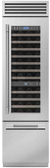 F7PBW24S1R Fulgor Milano 24" 700 Series Sofia Professional Built In Dual Zone Wine Cooler - Right Hinge - Stainless Steel