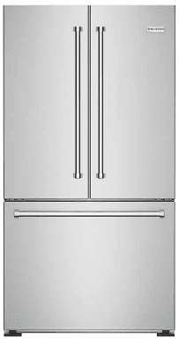 FBFD360 BlueStar 36" 19.9 Cu. Ft. Freestanding Counter-Depth French Door Refrigerator with LED lighting & Digital display and Automatic Ice Maker - Stainless Steel