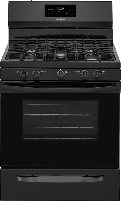 FFGF3054TB Frigidaire 30" Freestanding Gas Range with Quick Boil and Sealed Gas Burners - Black