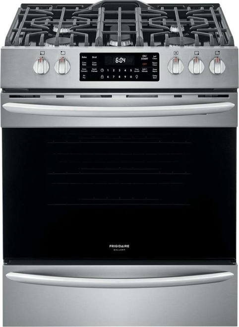 FGGH3047VF Frigidaire 30'' Gas Front Control Freestanding Range with True Convection and Air Fry - Smudge Proof Stainless Steel