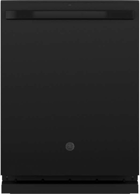 GDT645SGNBB GE 24" Stainless Interior Hidden Control Dishwasher with Dry Boost and Piranha Food Disposer - Black