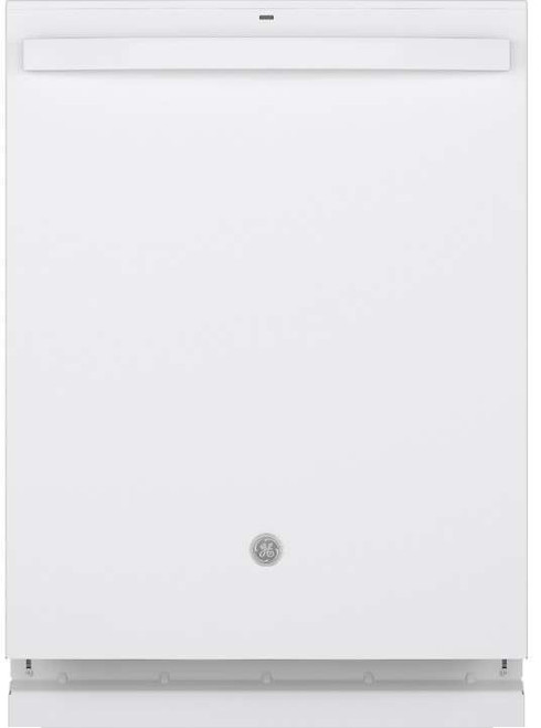 GDT645SGNWW GE 24" Stainless Interior Hidden Control Dishwasher with Dry Boost and Piranha Food Disposer - White