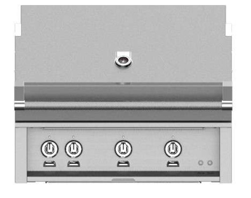 GMBR36NG Hestan 36" Natural Gas Built-In Grill with Warming Rack and Hot Surface Ignition - Stainless Steel
