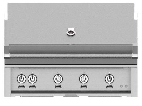 GMBR42NG Hestan 42" Natural Gas Built-In Grill with Warming Rack and Hot Surface Ignition - Stainless Steel