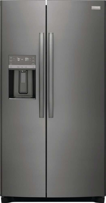 GRSS2652AD Frigidaire Gallery 36" 25.6 cu ft Side by Side Refrigerator - Smudge Proof Black Stainless Steel