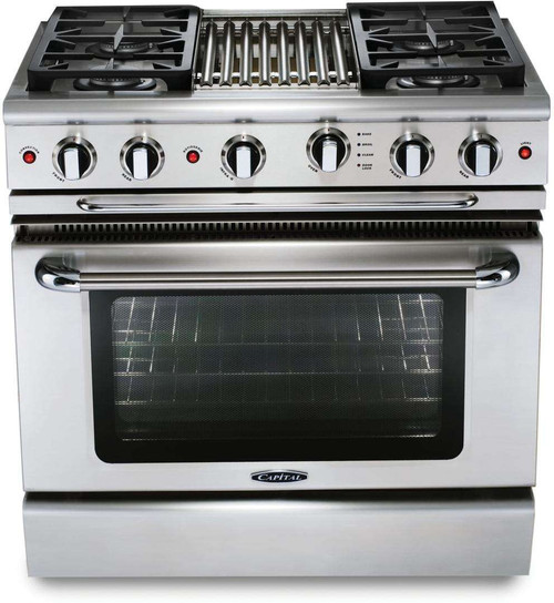 GSCR364GN Capital 36" Precision Pro Style Gas Convection Range 4 Burners & Griddle - Natural Gas - Stainless Steel