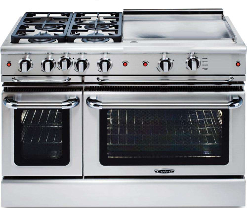 GSCR484GN Capital 48" Precision Pro Style Gas Convection Range 4 Burners & Wide Griddle - Natural Gas - Stainless Steel