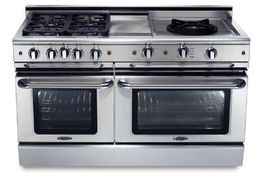 GSCR606GL Capital 60" Precision Pro Style Gas Convection Range 6 Burners & 24" Griddle - Liquid Propane - Stainless Steel