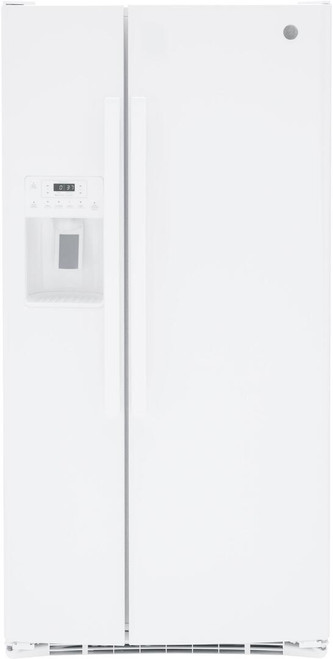 GSS23GGPWW GE 33" 25.3 Cu Ft. Side by Side Refrigerator - White