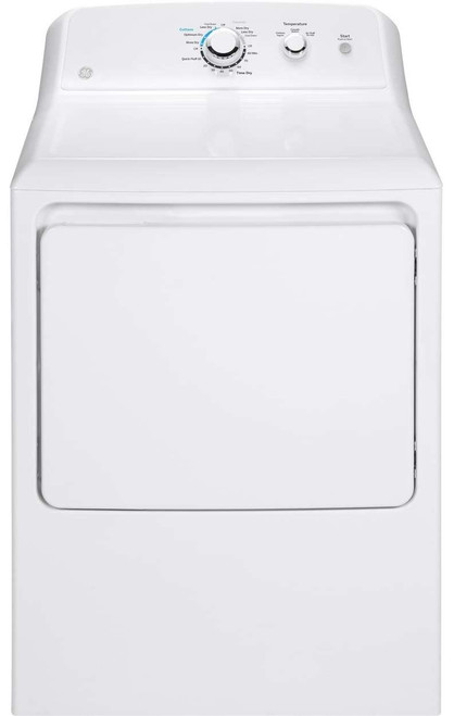 GTD33EASKWW GE 27" Front Load Electric Dryer with 7.2 cu. ft. Capacity and Aluminnized Alloy Drum - White