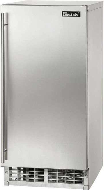 H80CIMSADR Perlick 15" ADA Compliant Series Cublet Undercounter Ice Maker with Stainless Steel Solid Door - Right Hinge