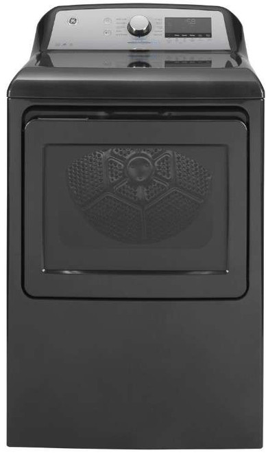 GTD84ECPNDG GE 27" Front-Load 7.4 cu. ft. Capacity Electric Dryer with HE Sensor Dry and Built In Wifi - Diamond Gray