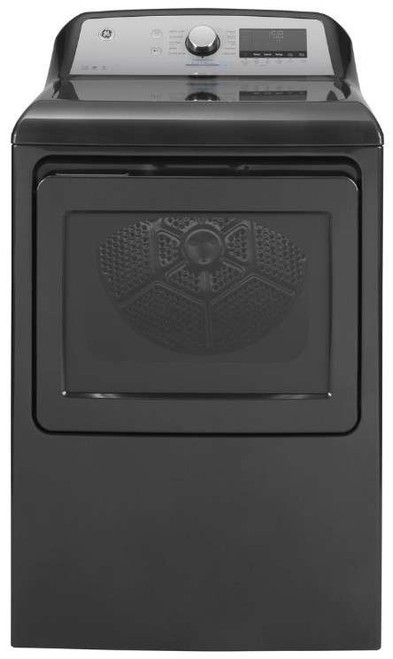 GTD84GCPNDG GE 27" Front-Load 7.4 cu. ft. Capacity Gas Dryer with HE Sensor Dry and Built In Wifi - Diamond Gray