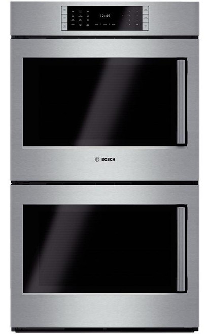 HBLP651LUC 30" Bosch Benchmark Series Left Swing Door Double Electric Wall Oven with Convection - Stainless Steel