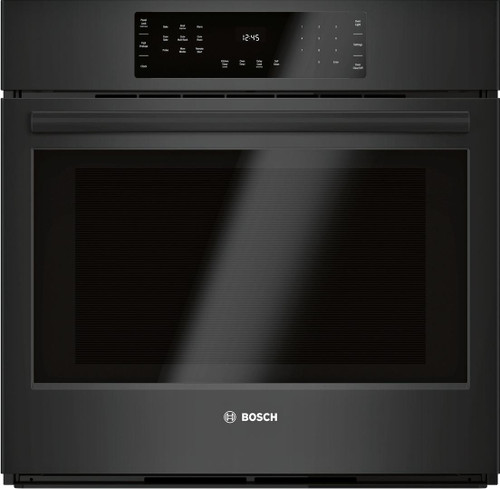 HBL8463UC Bosch 30" 800 Series Single Electric Wall Oven with Genuine European Convection and SteelTouch Buttons - Black