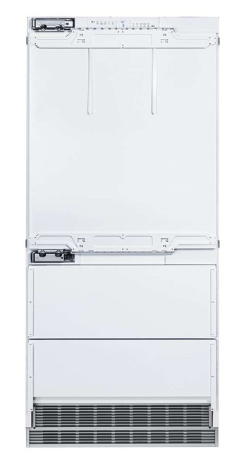 HCB2091 Liebherr 36" 18.9 cu ft Counter Depth Built In Bottom Mount Built In Refrigerator with Ice Maker - Left Hinge - Custom Panel