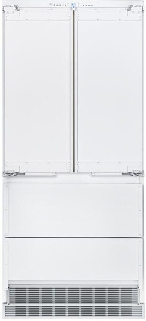 HCB2092 Liebherr 36" 18.9 cu ft Counter Depth Built In French Door Refrigerator with Ice Maker - Custom Panel