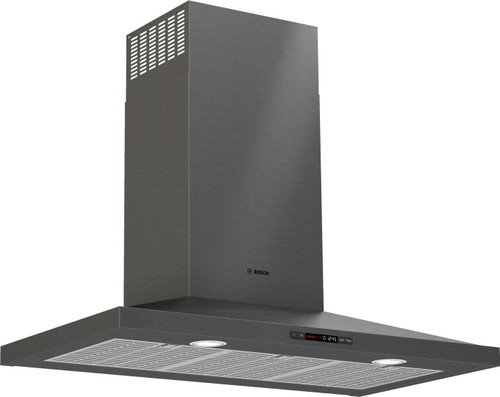 HCP86641UC Bosch 36" 800 Series Pyramid Chimney Hood with LCD Touch Display and 600 CFM - Black Stainless Steel