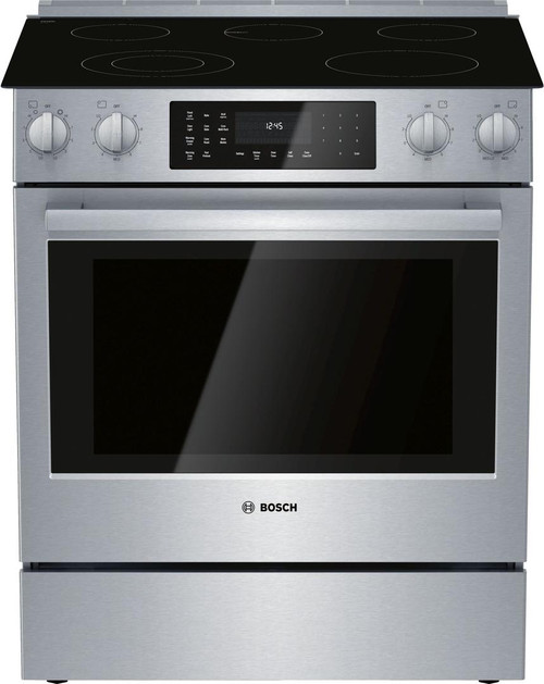 HEI8056U Bosch 30" 800 Series 5 Element Electric Slide-in Range with European Convection - Stainless Steel