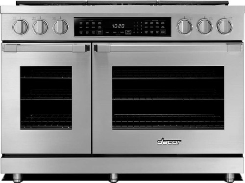 HDPR48SLP Dacor 48" Professional Liquid Propane Dual Fuel Pro Range with Pro Handles and Illumina Burner Controls - Stainless Steel