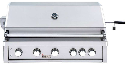 HTGR405NG Heat 40" Outdoor Grill with Infrared Burner and Push N' Turn Flame Thrower Control Knobs - Stainless Steel - Natural Gas