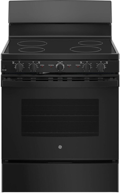 JB480DTBB GE 30" Freestanding Electric Range with 4 Cooking Elements - Black