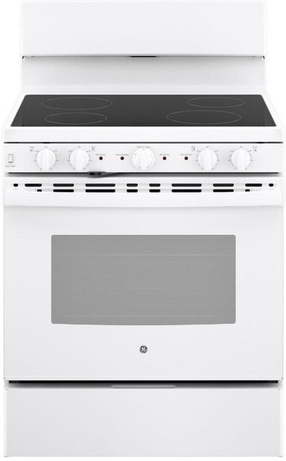 JB480DTWW GE 30" Freestanding Electric Range with 4 Cooking Elements - White