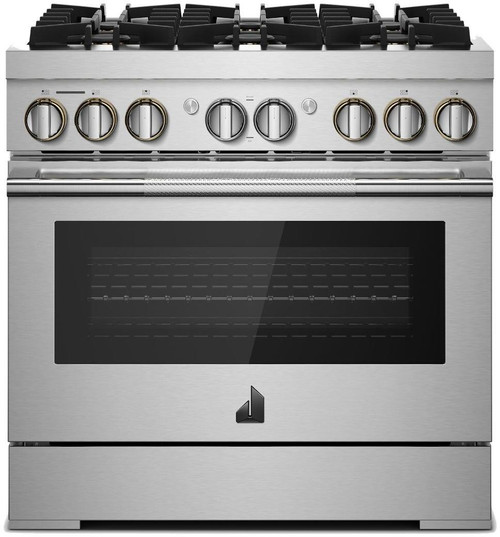 JDRP436HL JennAir RISE 36" Dual Fuel Professional Range 6 Burners - Stainless Steel