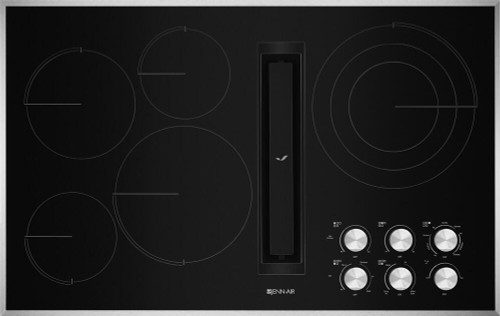 JED3536GS JennAir 30" Euro-Style Electric Downdraft Cooktop - Black with Stainless Trim