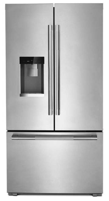 JFFCC72EHL JennAir RISE 36" Counter Depth French Door Refrigerator with Obsidian Interior - Stainless Steel