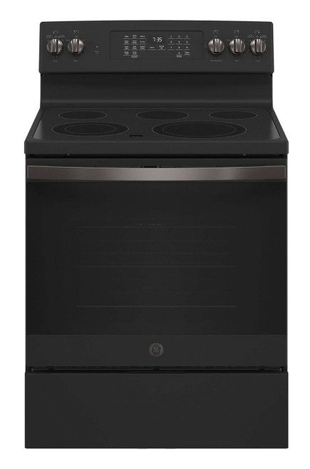 JB735FPDS GE 30" Freestanding Electric Convection Range with Air Fry - Black Slate