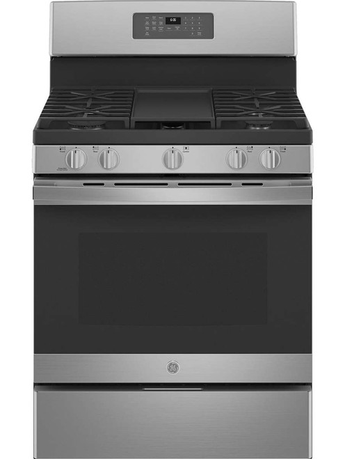 JGB660YPFS GE 30" Freestanding Gas Range with PowerBoil Burner - Fingerprint Resistant Stainless Steel