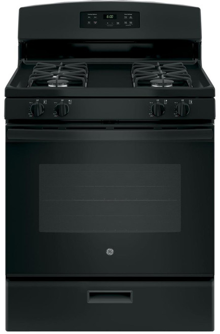 JGBS60DEKBB GE 30" Free-Standing Range with 4.8 cu. ft Capacity and Sealed Cooktop Burners - Black