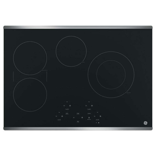 JP5030SJSS GE 30" Built-In Touch Control Electric Cooktop with Digital Touch Controls - Black with Stainless Steel Trim
