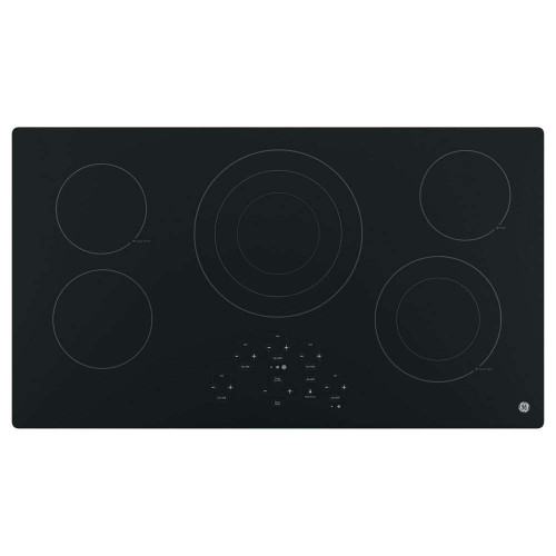 JP5036DJBB GE 36" Built-In Touch Control Electric Cooktop with 5 Radiant Elements - Black