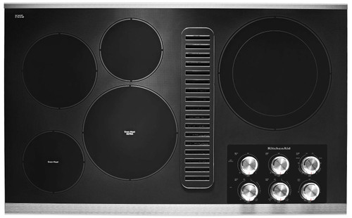KCED606GSS KitchenAid 36" Electric Downdraft Cooktop with 300 CFM and 3-Speed Fan Control - Stainless Steel