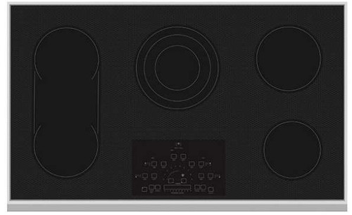 KEC36BK Hestan 36" KEC Series Radiant Electric Cooktop with 5 Elements - Black with Stainless Steel Trim